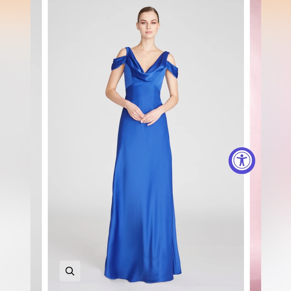Theia Lina Cowl Neck Gown
